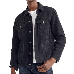 Madewell Men's Long Sleeve Denim Button Trucker Jean Jacket Black